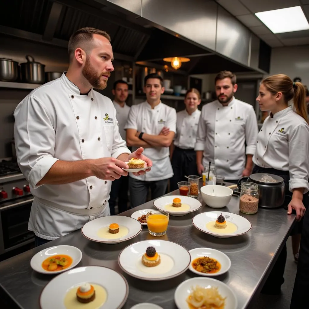 Chef demonstrating innovative culinary techniques