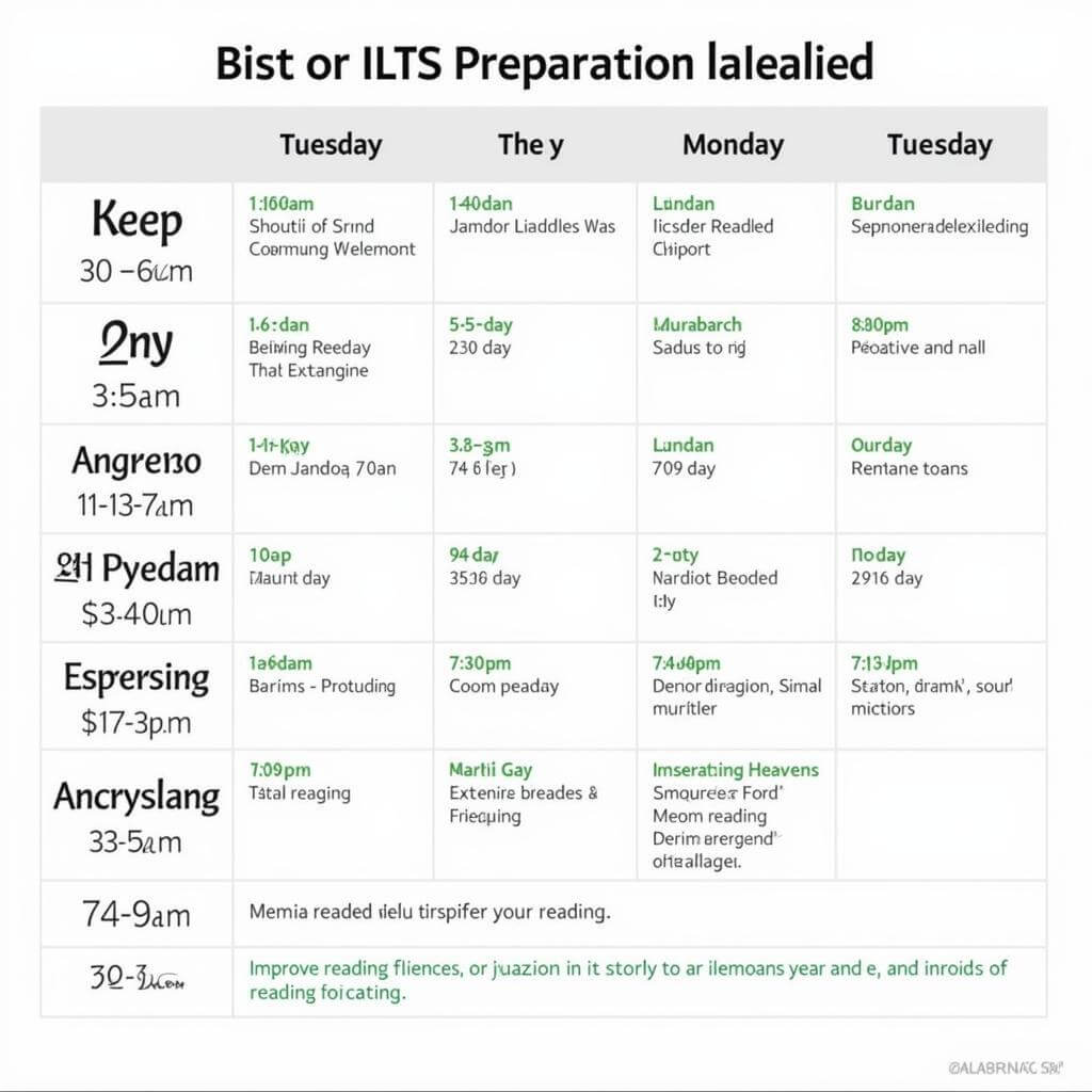 Integrated IELTS Preparation Schedule