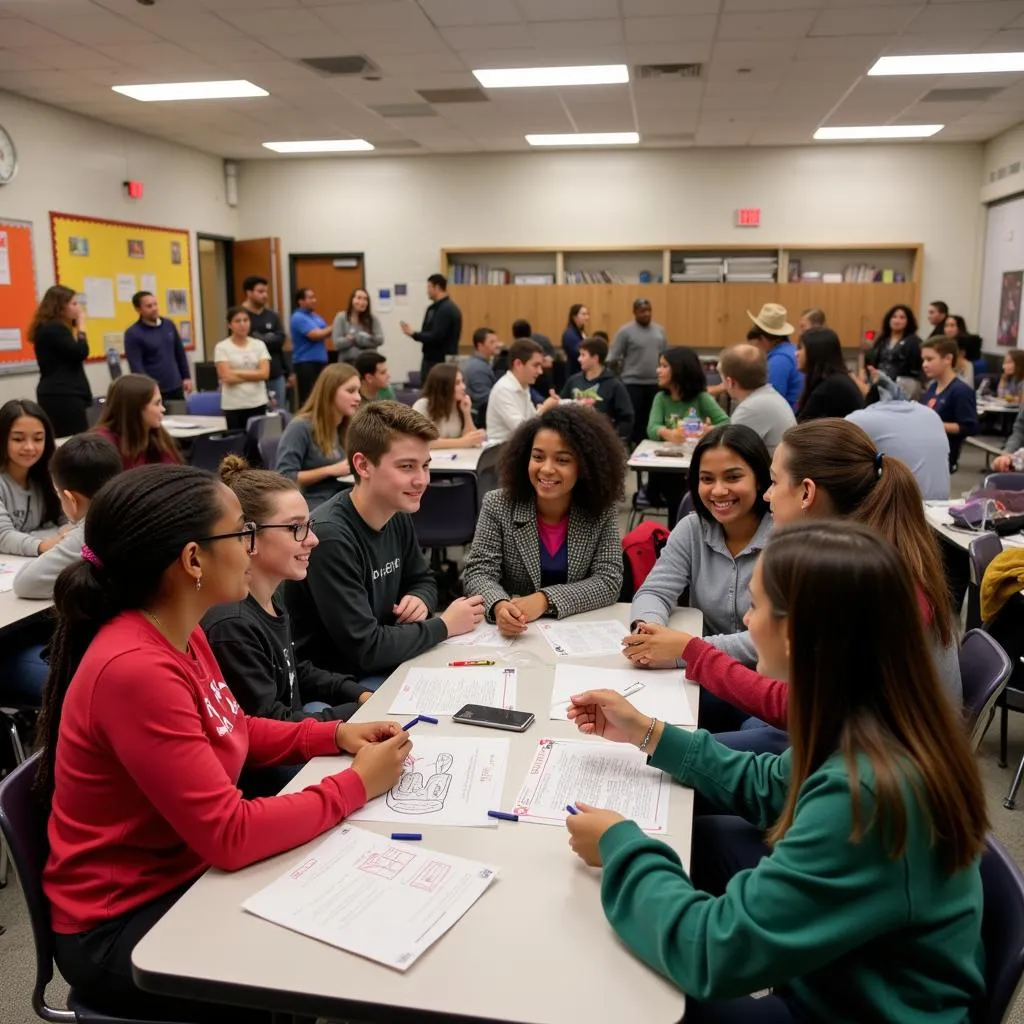 Interactive diversity workshop during school assembly