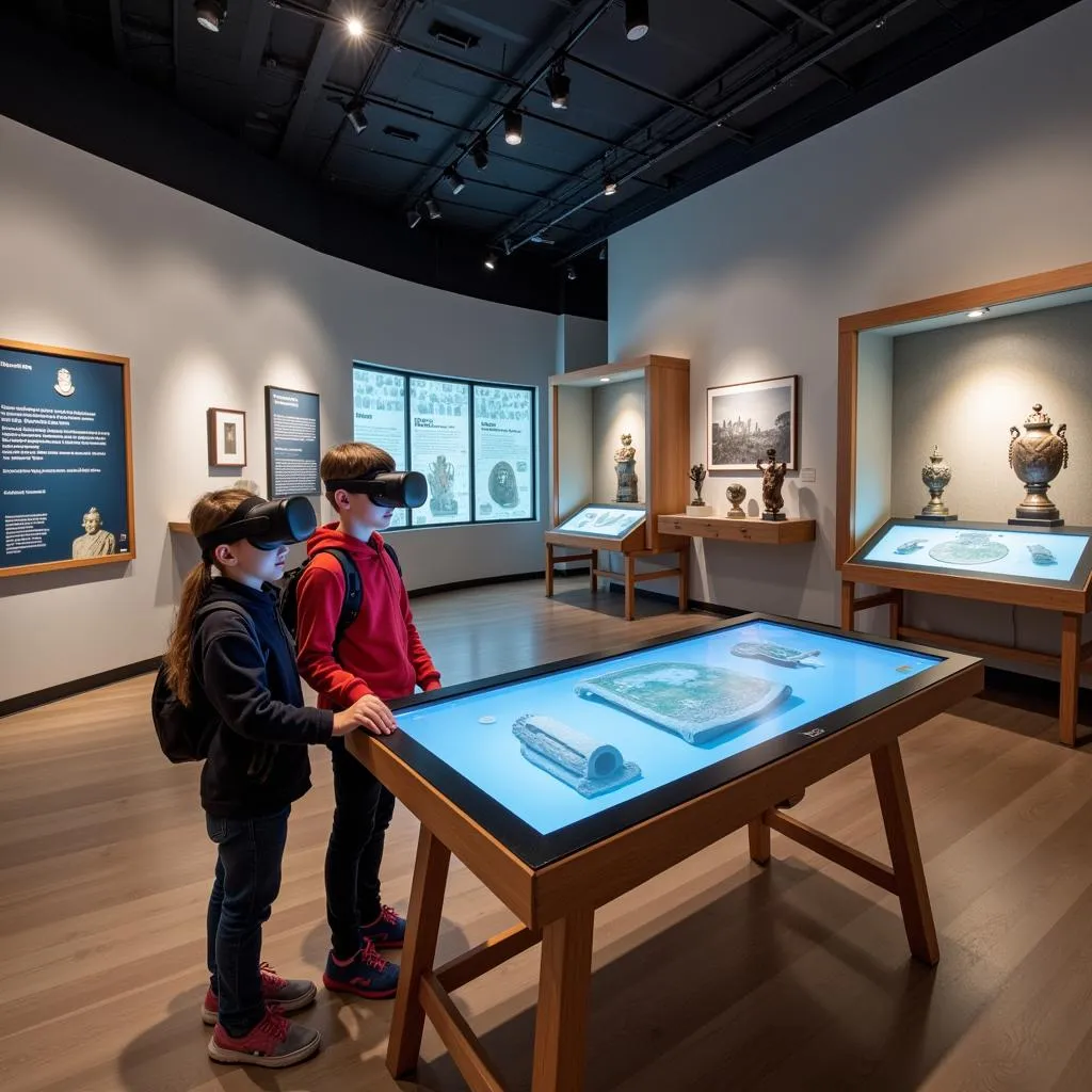 Interactive museum exhibit for young visitors