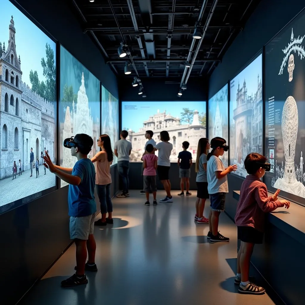 Interactive museum exhibit showcasing cultural heritage