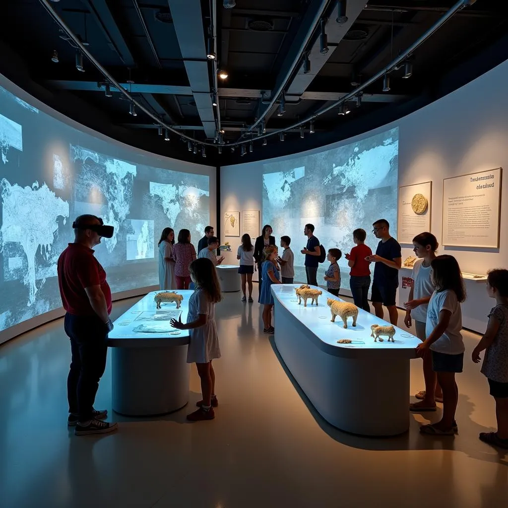 Interactive museum exhibit on cultural heritage