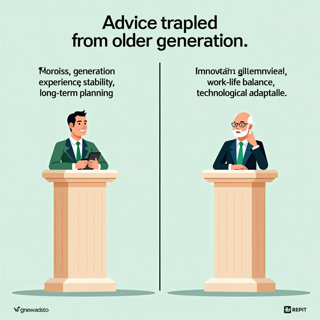 Comparing advice from different generations