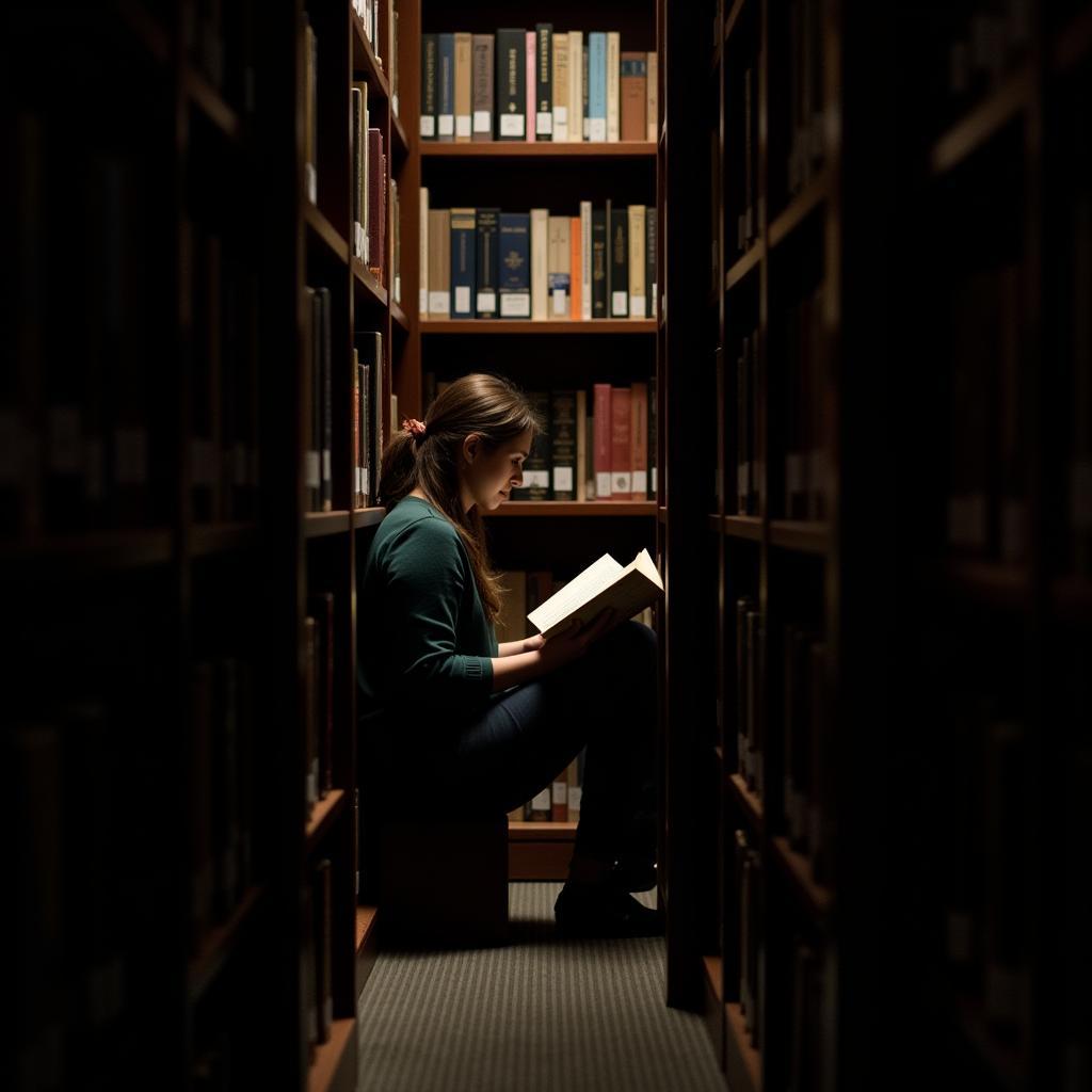 Person Reading a Book in a Quiet Corner