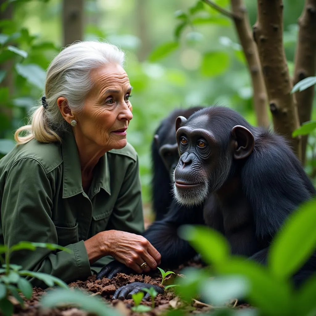 Jane Goodall's environmental conservation work