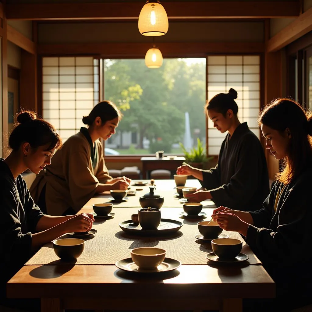 A traditional Japanese tea ceremony