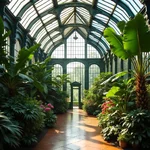 Interior of a greenhouse at Kew Gardens