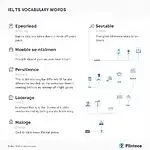 Visual representation of key IELTS vocabulary