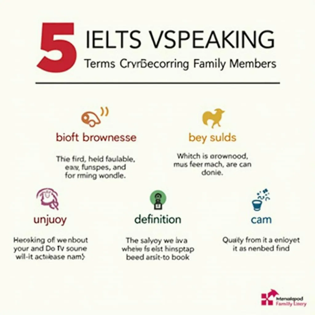 Key vocabulary for IELTS Speaking about family