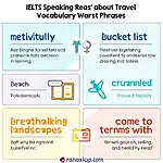 Key vocabulary for IELTS Speaking about travel