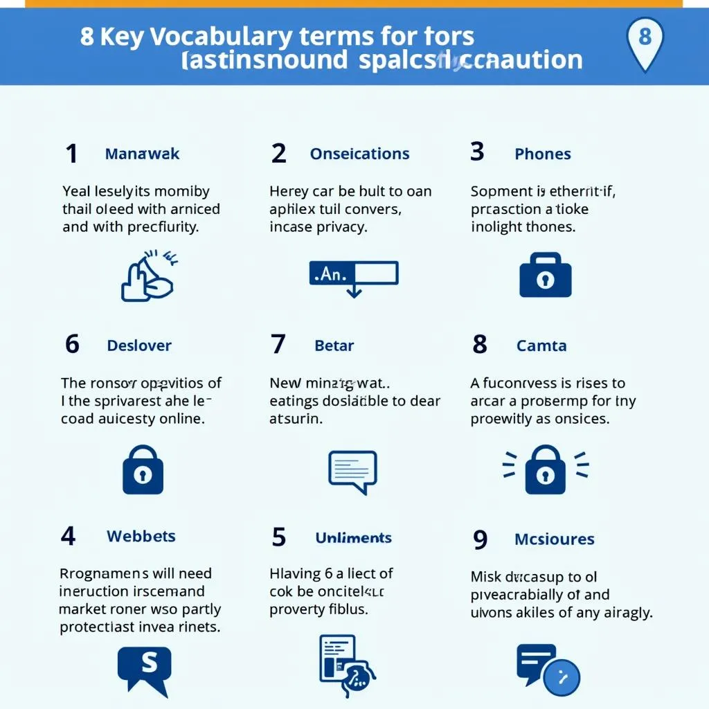 Key vocabulary for discussing online privacy protection