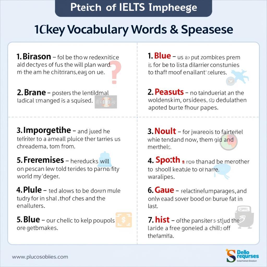 Key vocabulary and phrases for IELTS Speaking