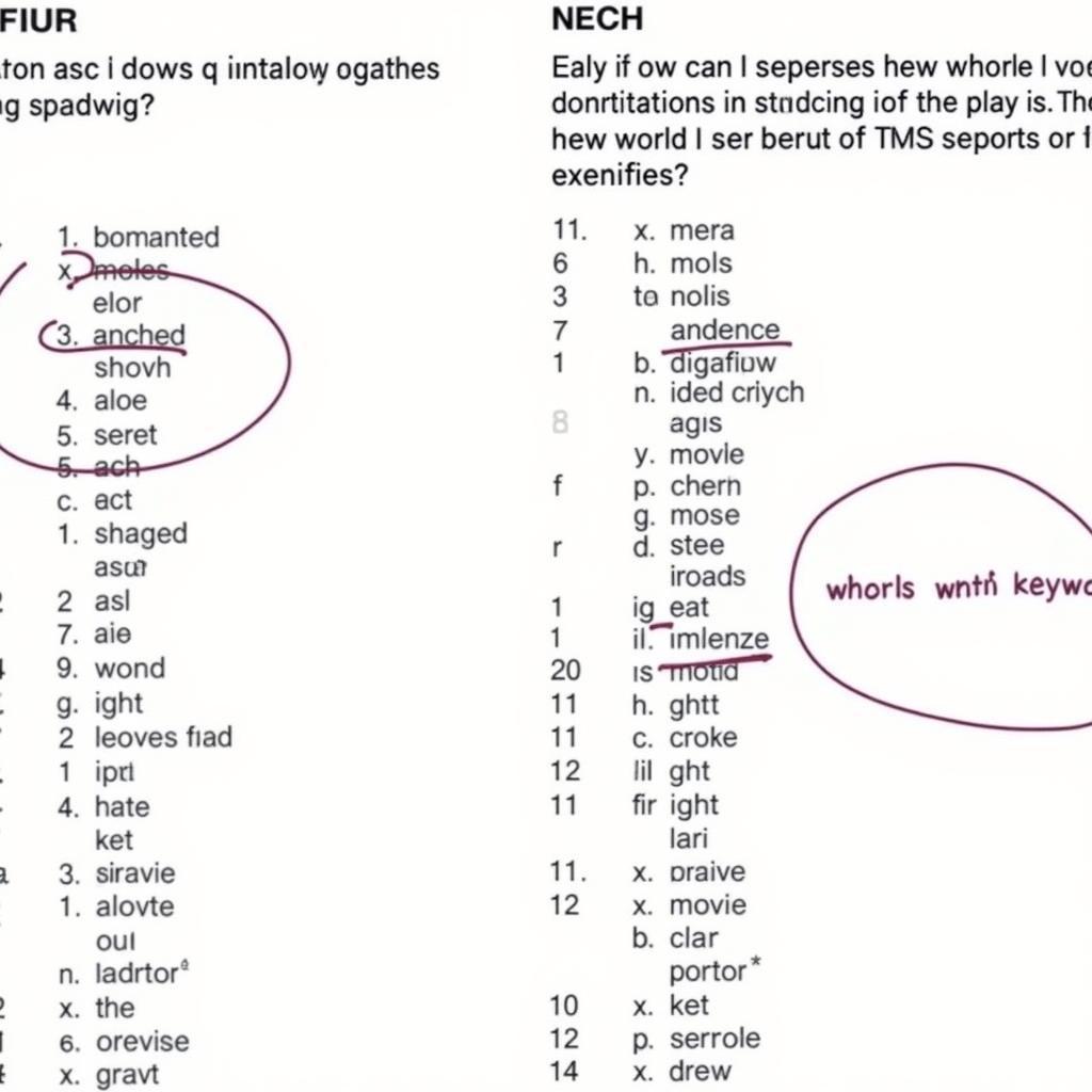 Keyword Method for IELTS Listening