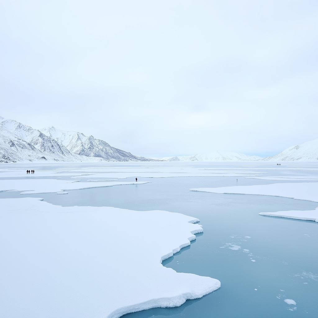 Lake Baikal in Siberia, Russia during winter