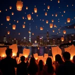 Lantern Festival illuminating night sky