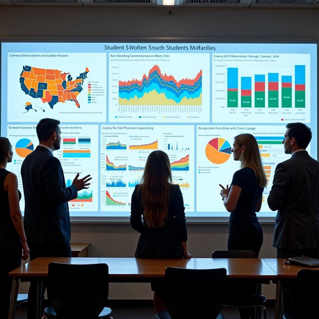 Learning analytics data visualization in education