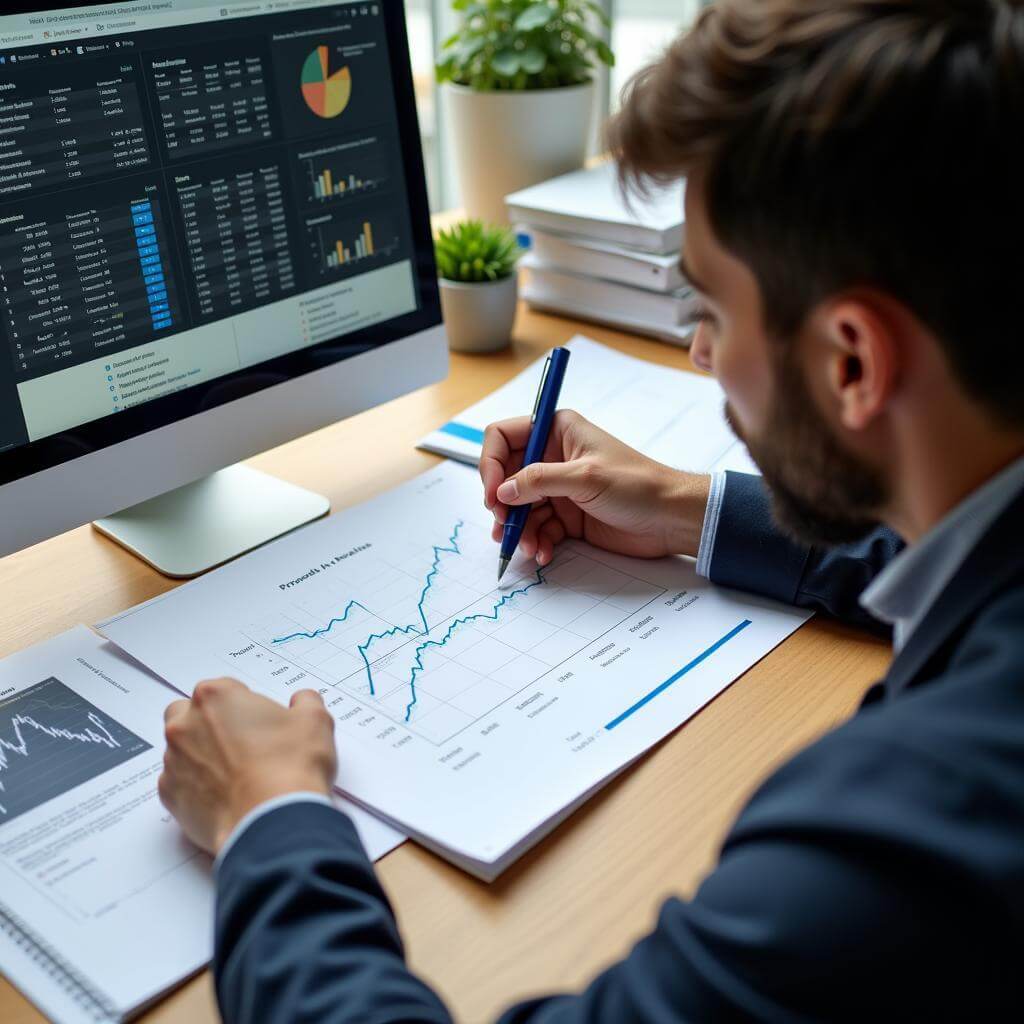 Expert analyzing IELTS line graph