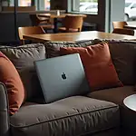 Lost laptop found in cafe cushions