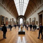 The Louvre Museum interior