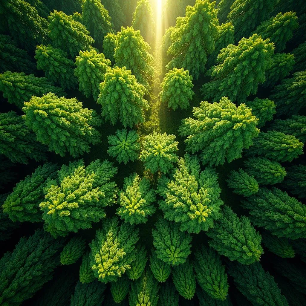 Lush Green Forest Canopy