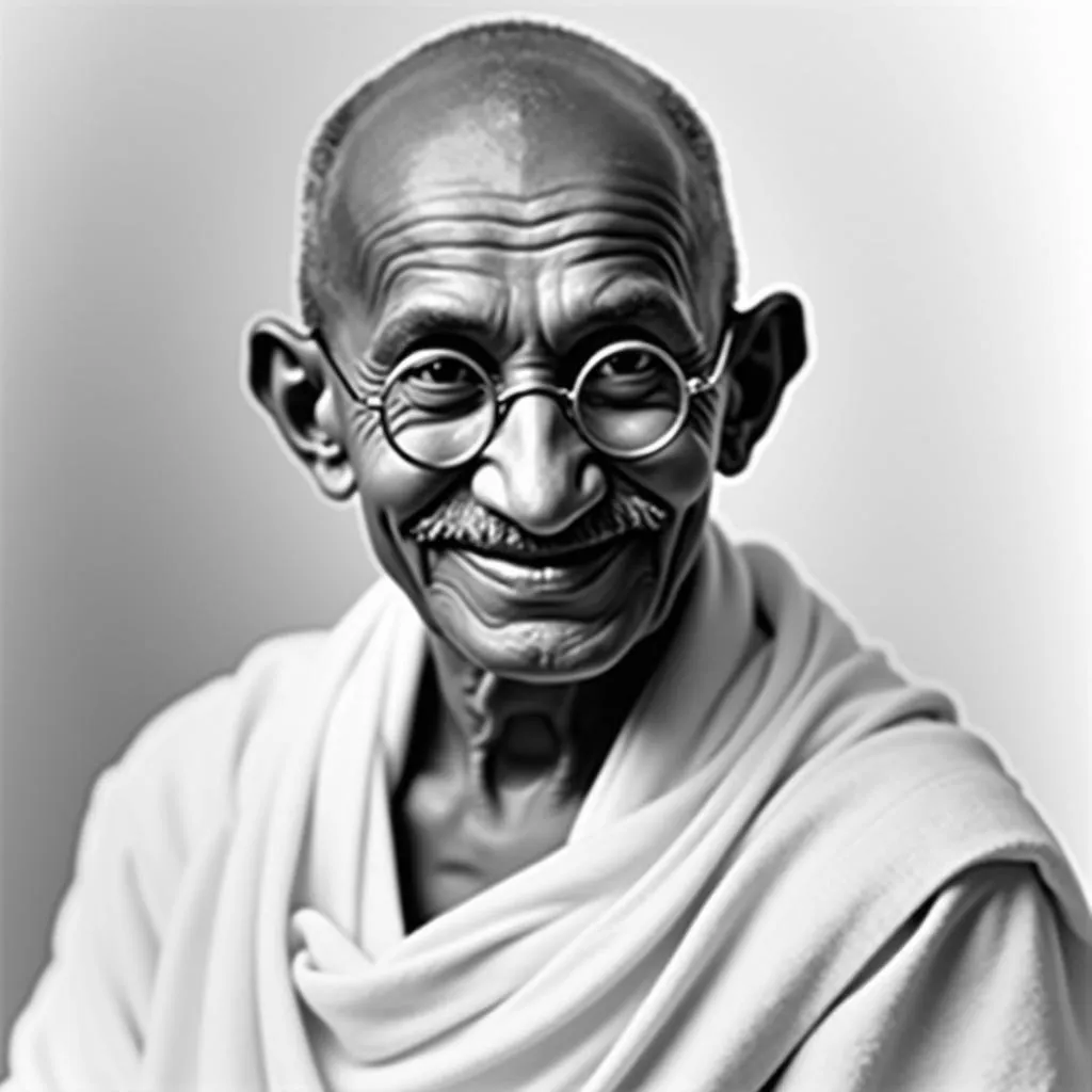 Portrait of Mahatma Gandhi