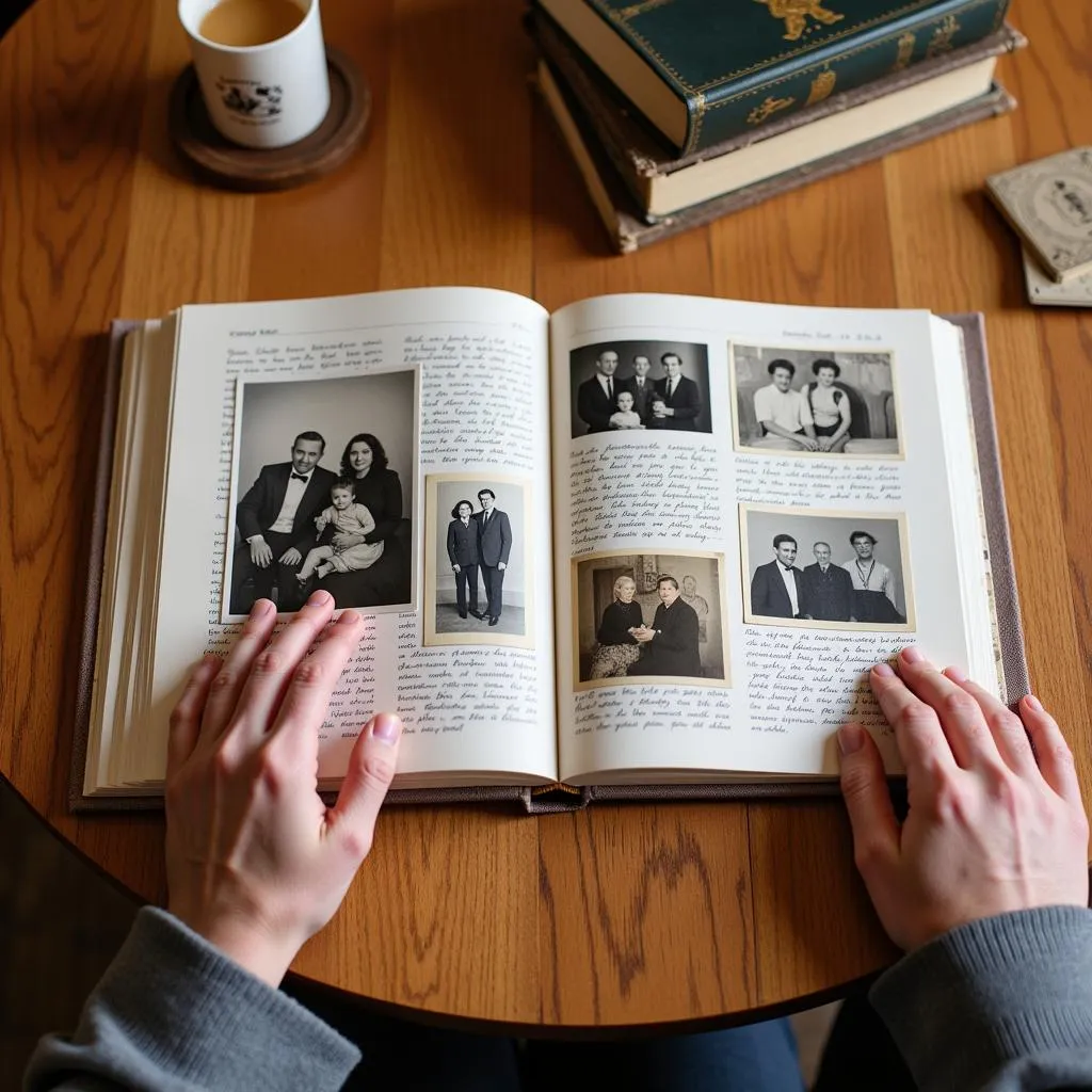 Handmade photo album as a meaningful gift