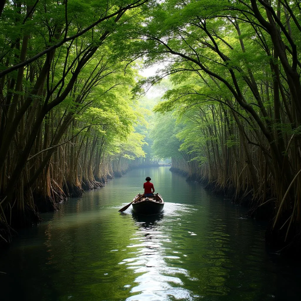 Mekong Delta boat trip through narrow canals