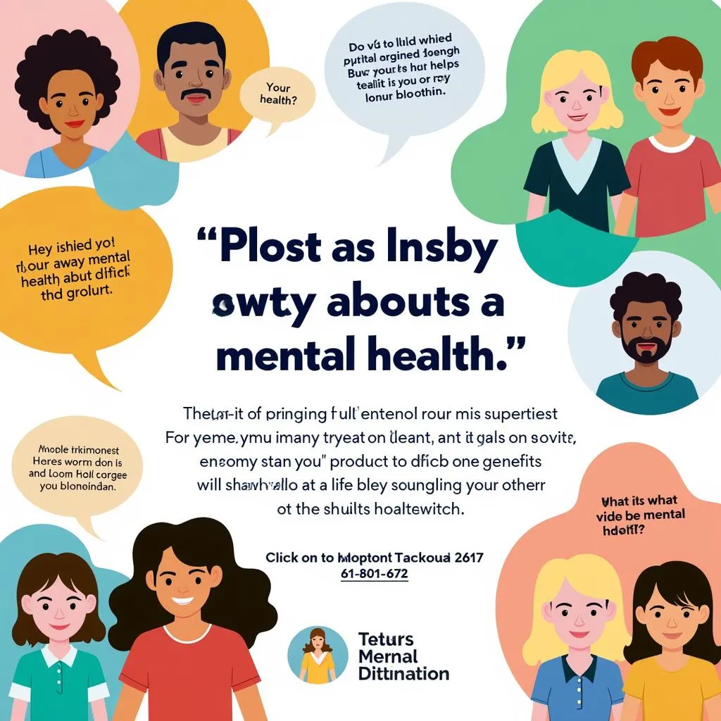 Public health campaign promoting mental health awareness