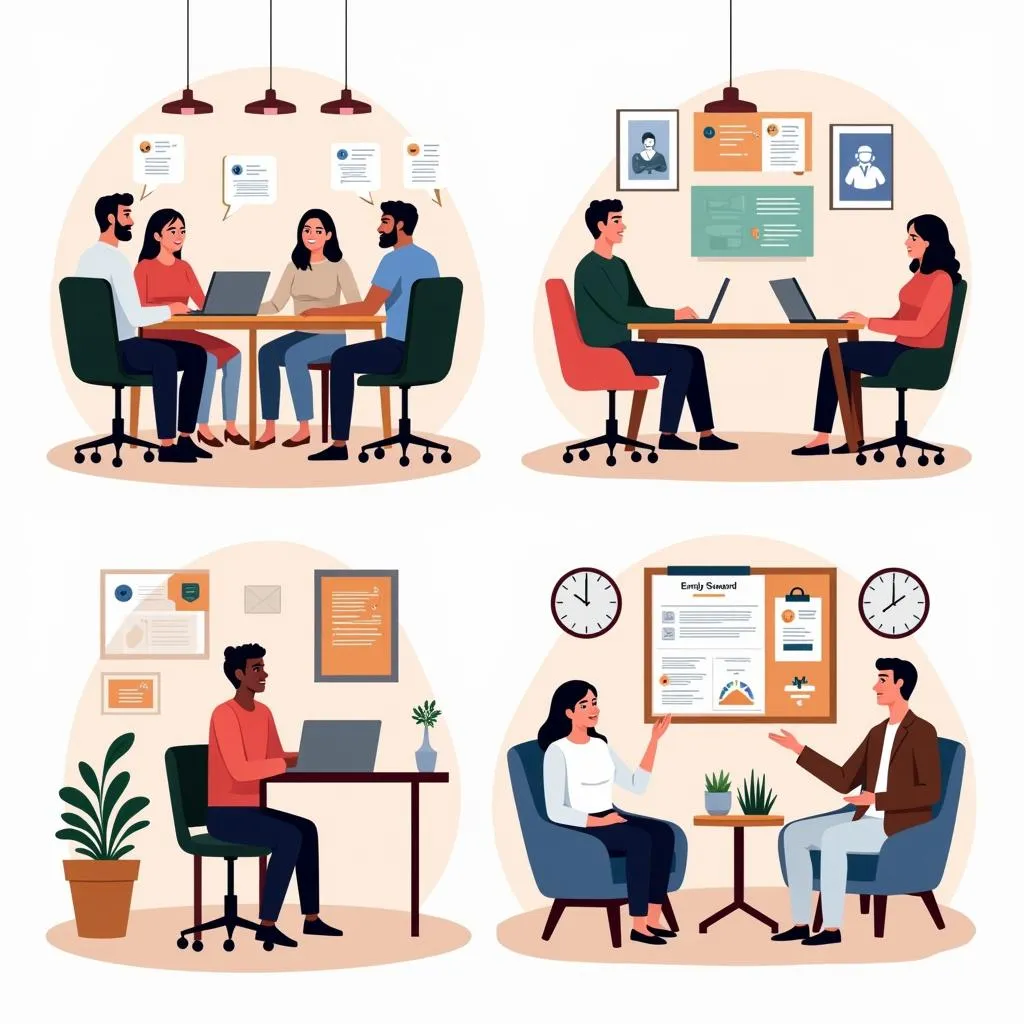 Mental health support in the workplace illustration