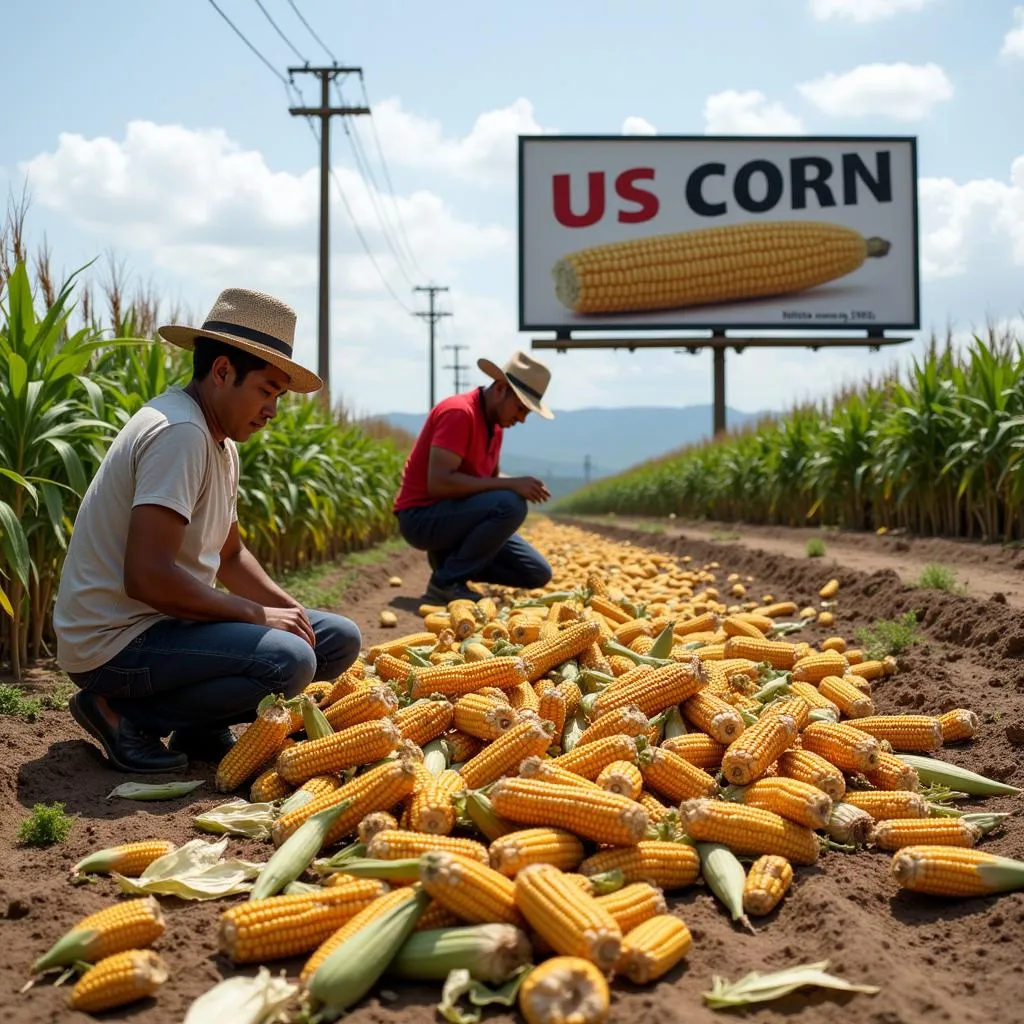 Mexican corn farmers struggling to compete with US imports