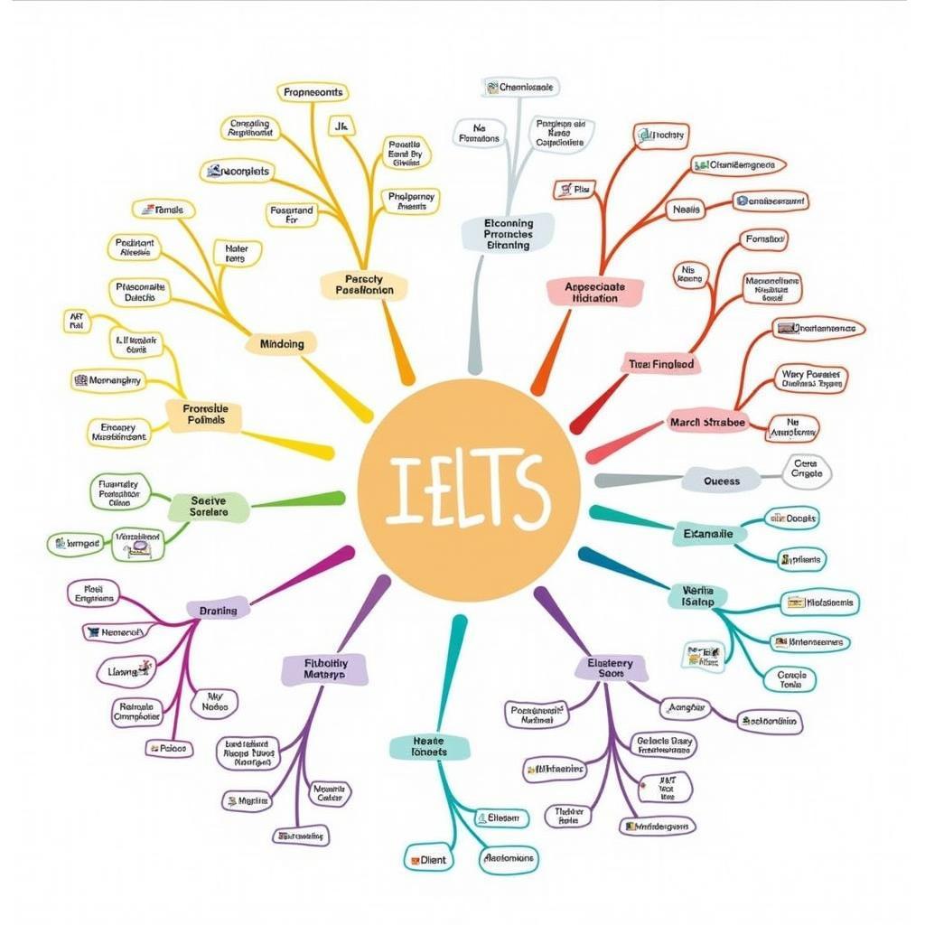 Mind mapping for complex ideas in IELTS