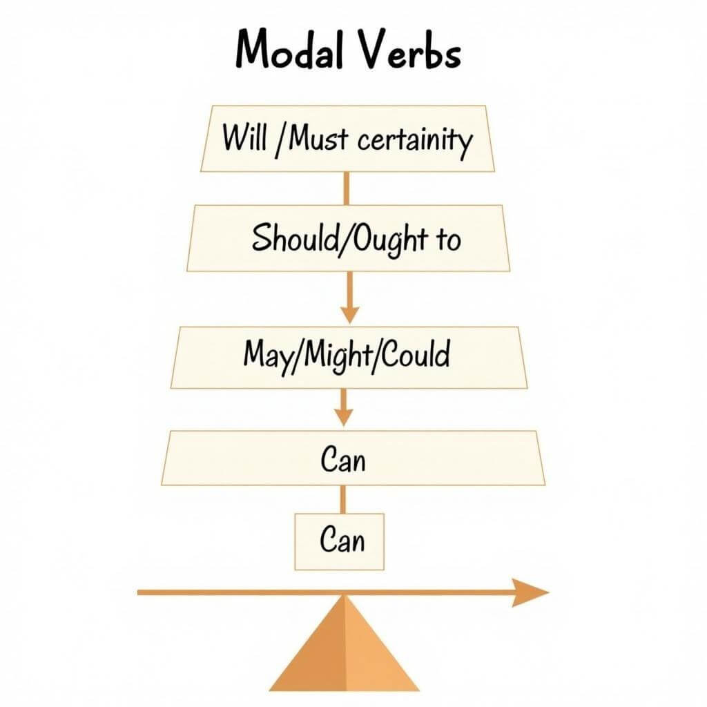 Modal verbs certainty scale for IELTS Writing