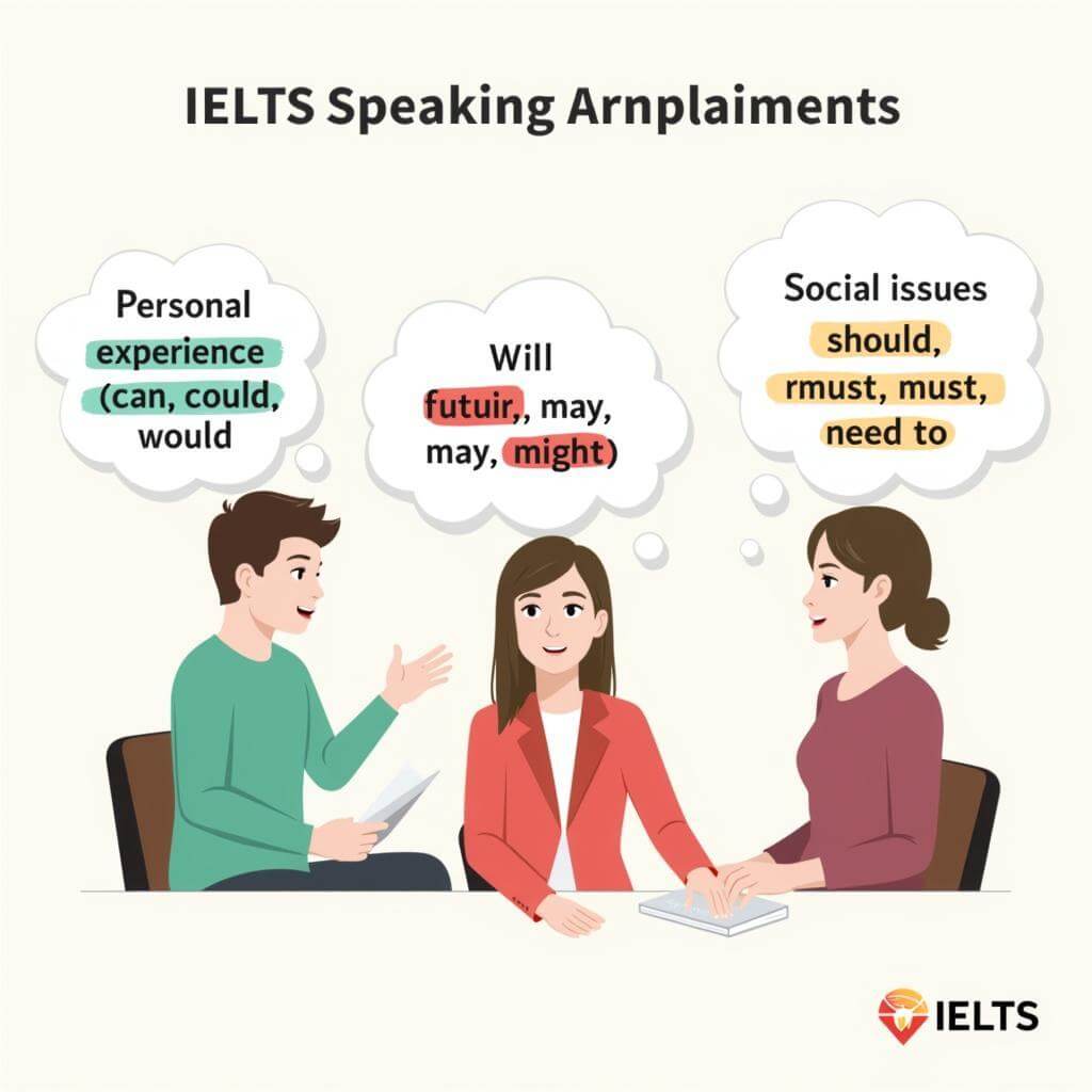 Modal verbs for different IELTS Speaking topics