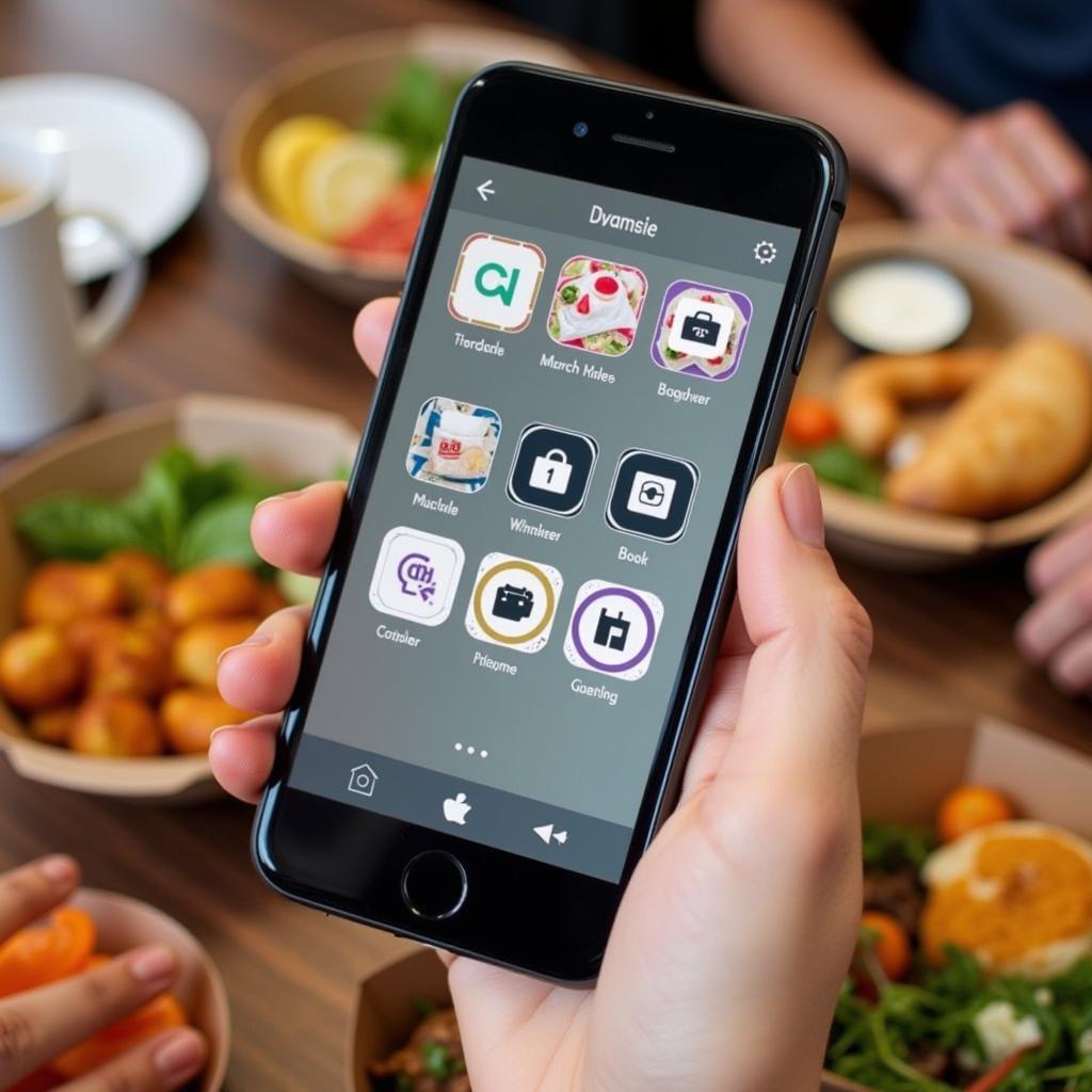 Food delivery apps on smartphone