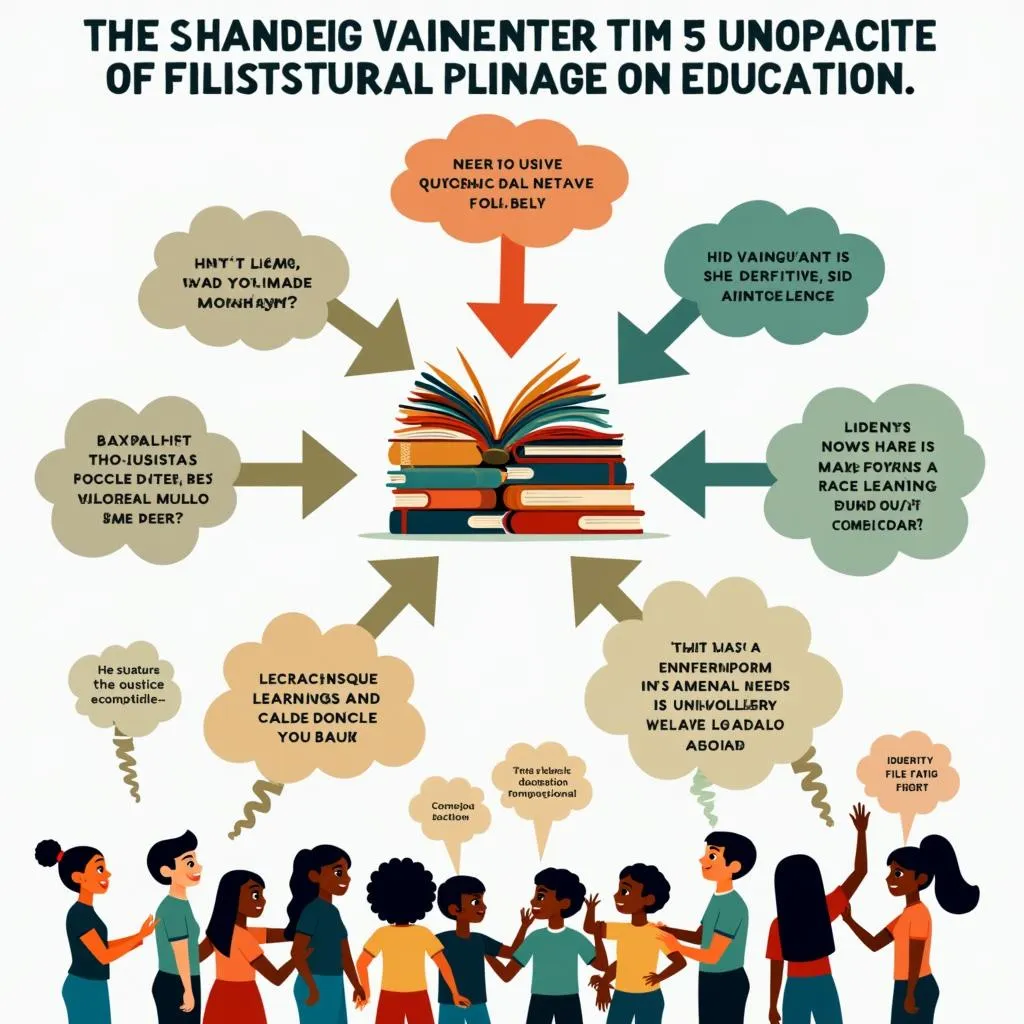 Visual representation of multicultural literature's impact on education