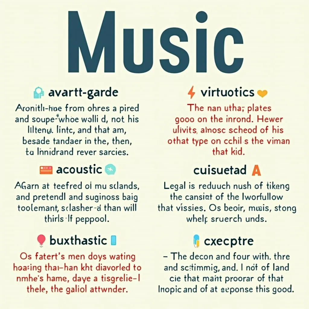 Music vocabulary infographic