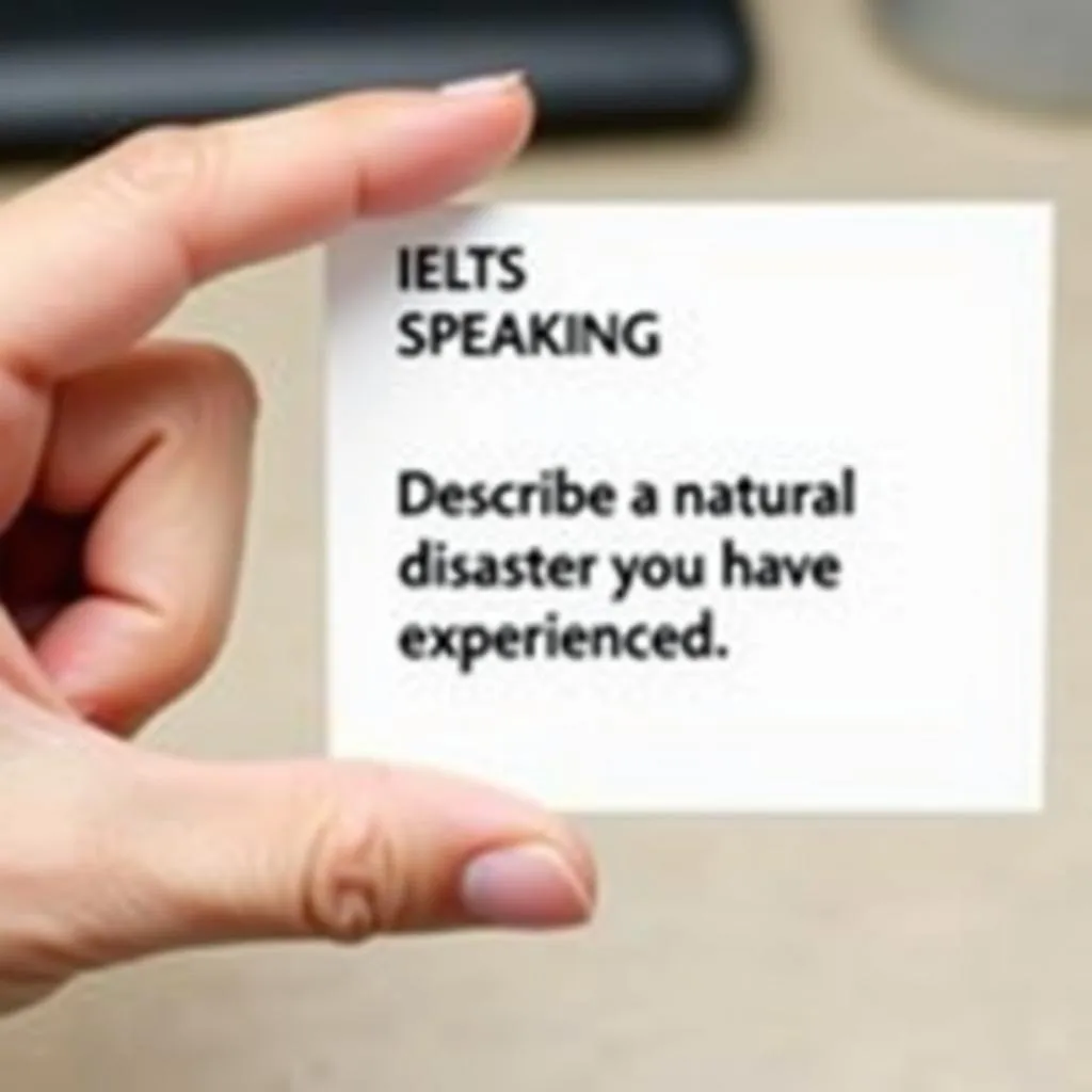 IELTS Speaking cue card about natural disaster