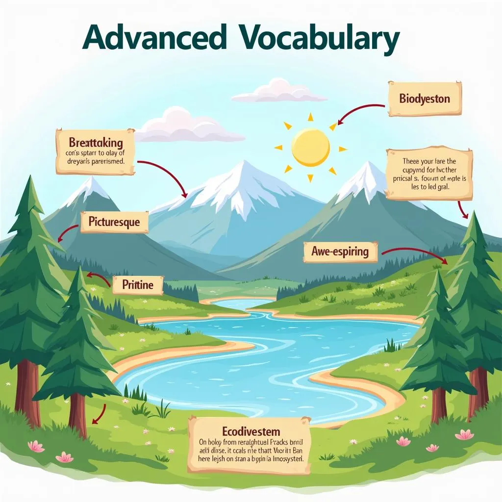 Key vocabulary for describing natural landscapes