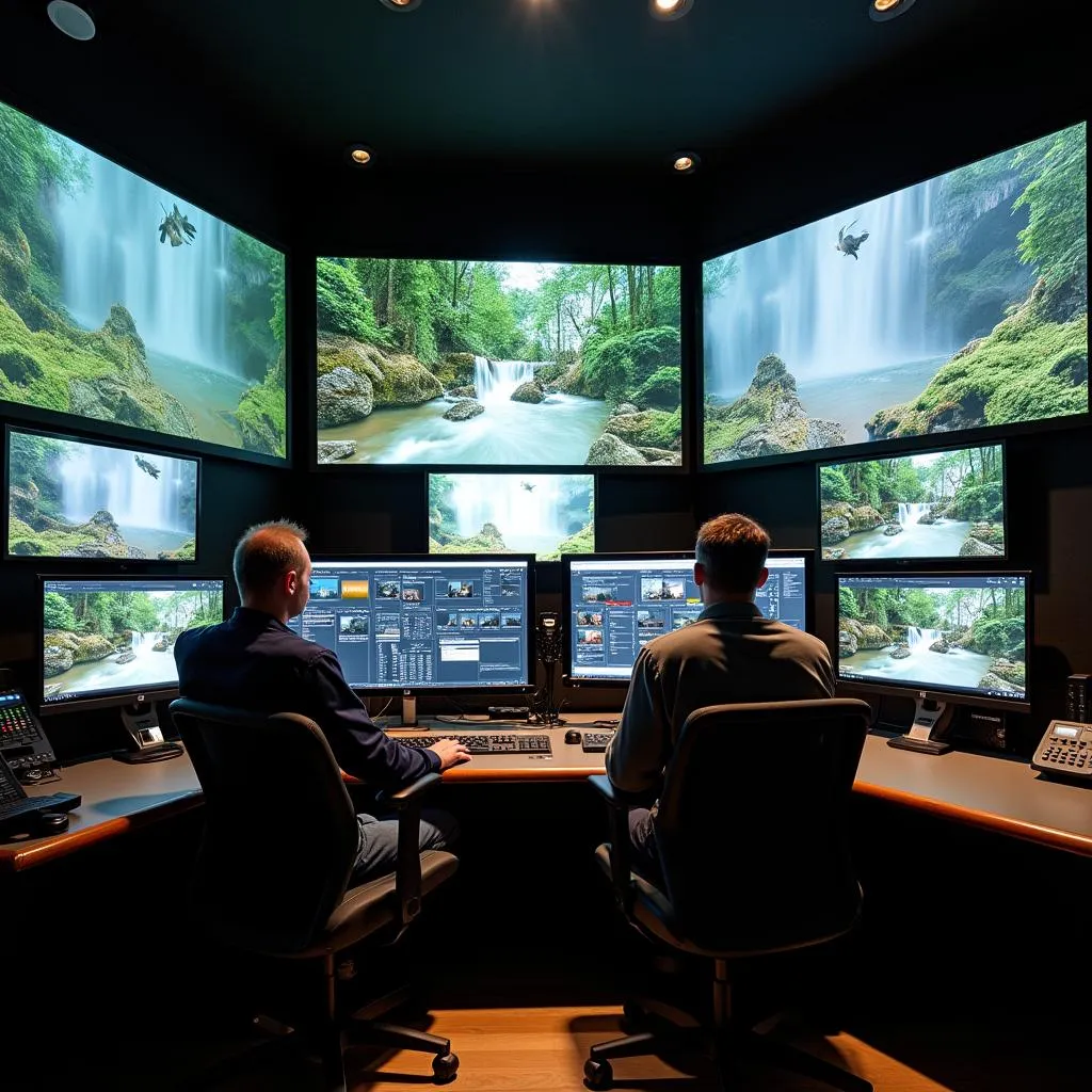 Nature documentary editing studio