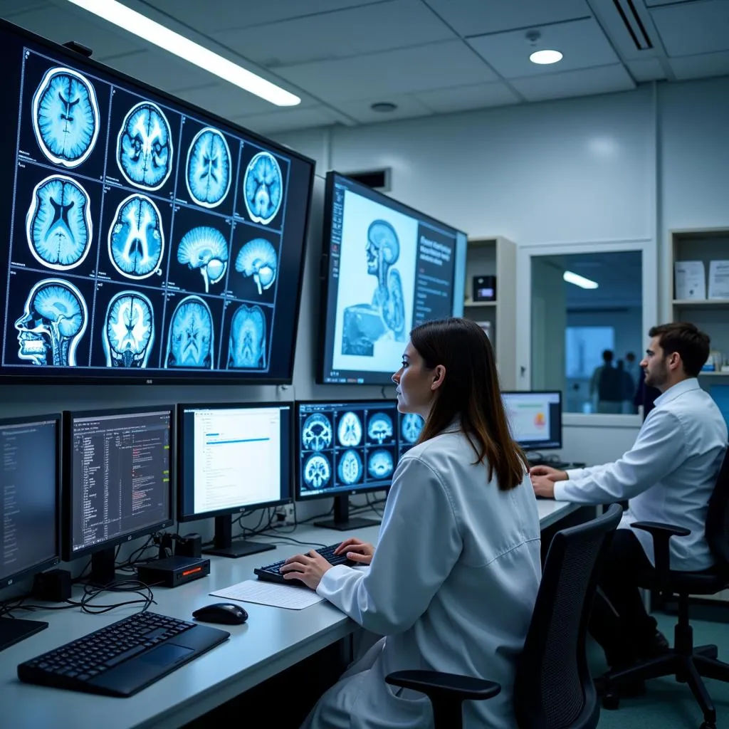 Neuroscience research lab with advanced equipment