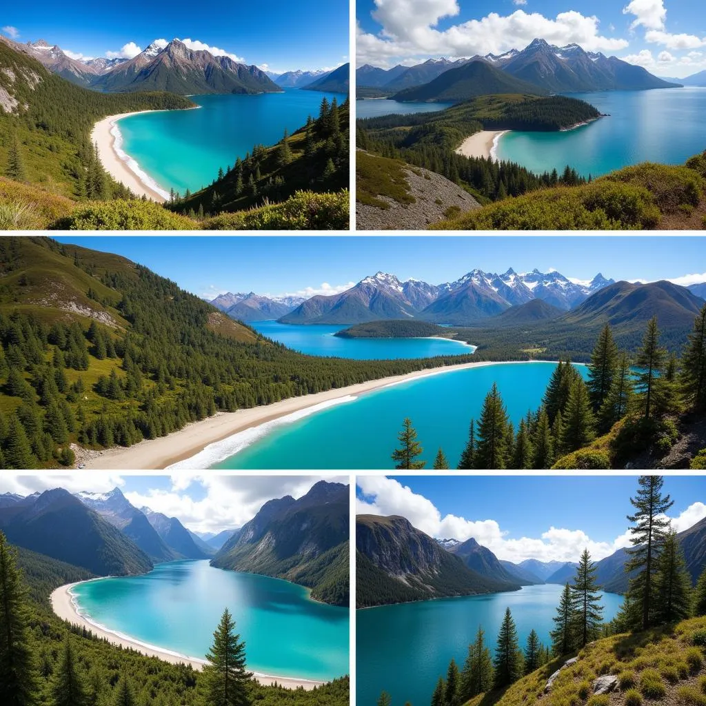 Diverse landscapes of New Zealand