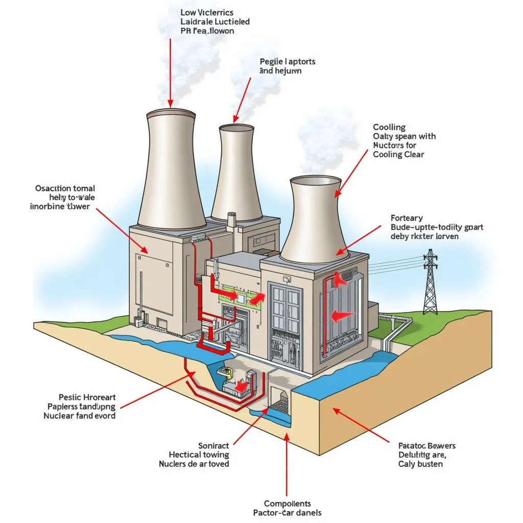 Nuclear power plant diagram