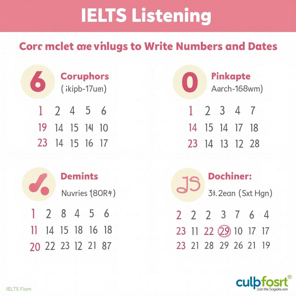 Number and date formats in IELTS Listening