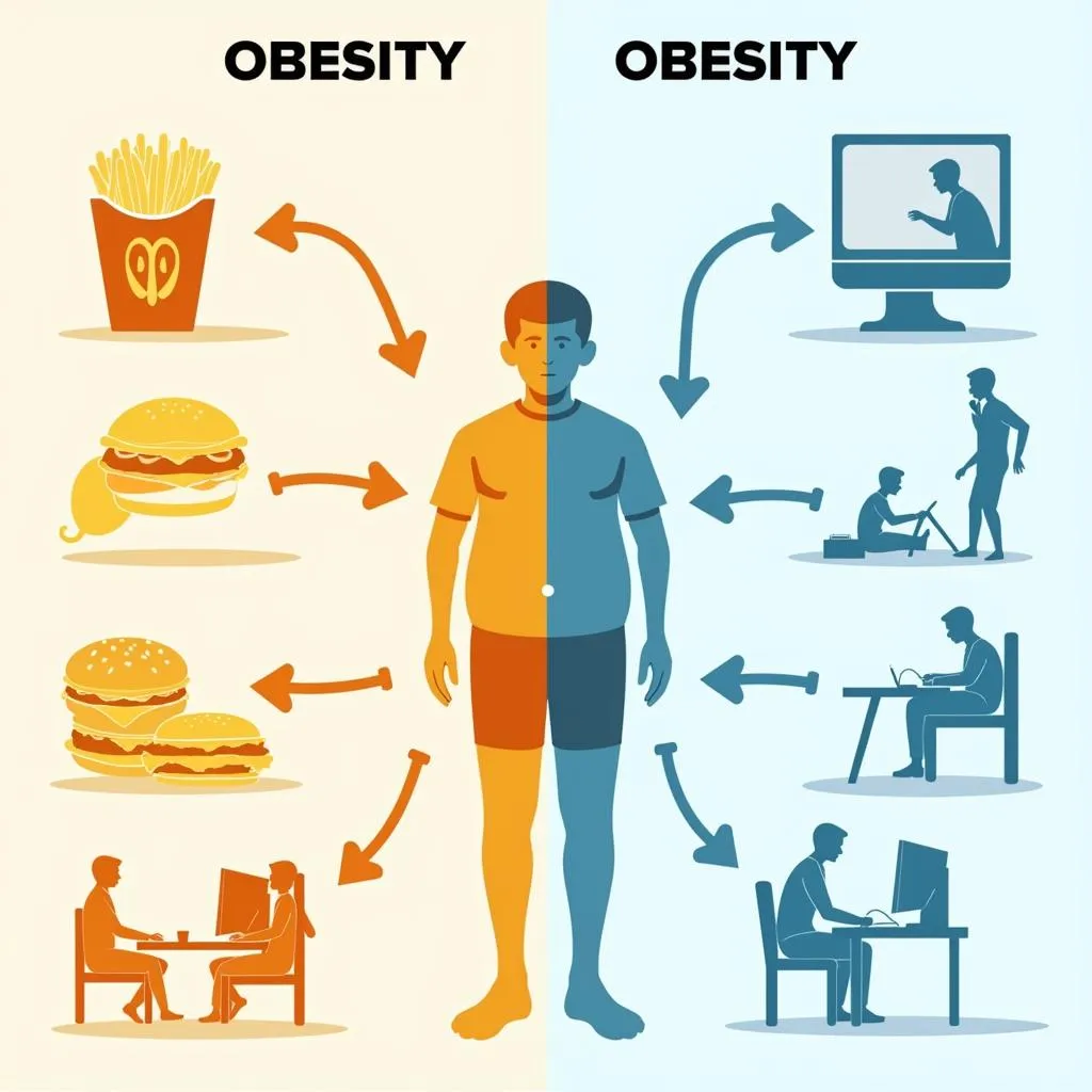 Factors contributing to obesity: Fast food and lack of exercise