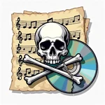 Music piracy concept