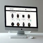 Various smartwatches displayed on an e-commerce website