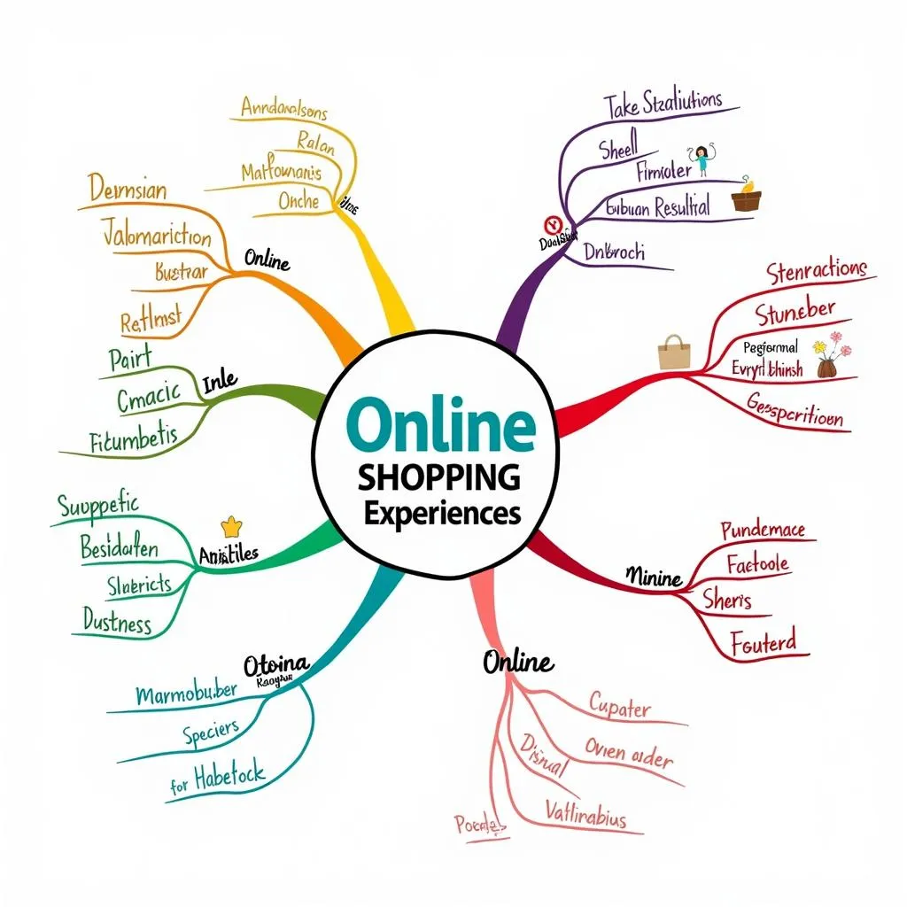 Illustration of key online shopping vocabulary