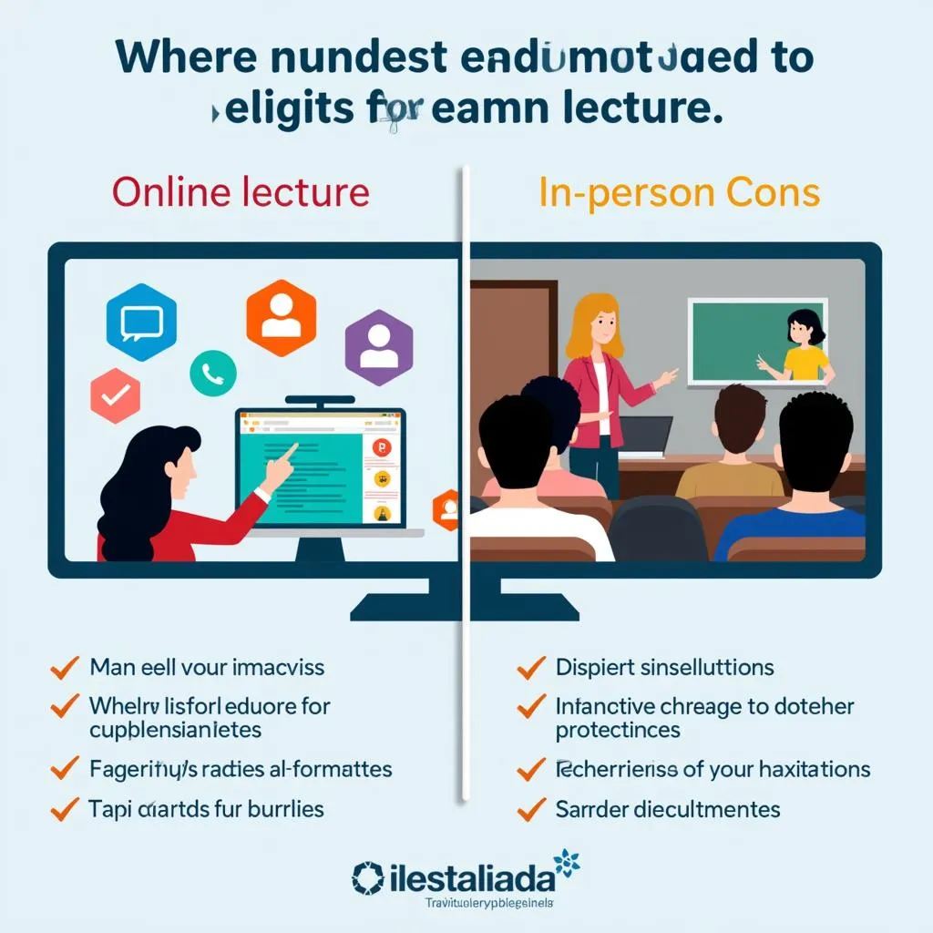 Comparison of online and in-person lectures