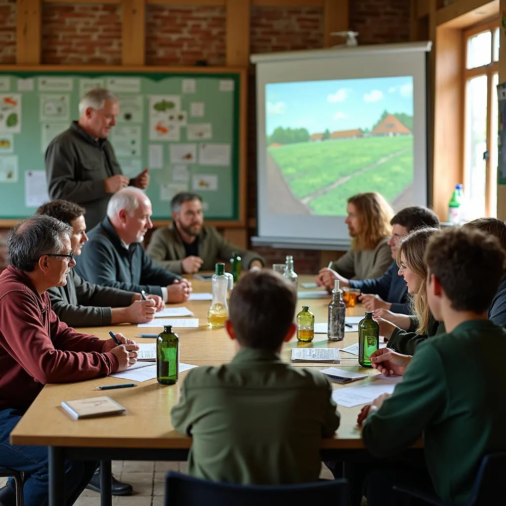 Educating farmers about organic farming techniques