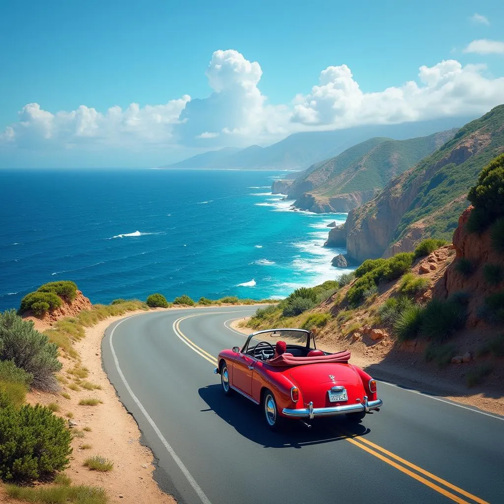 Scenic Pacific Coast Highway in California